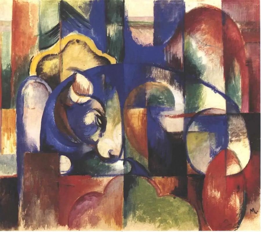 Løgnagtig tyr - Franz Marc