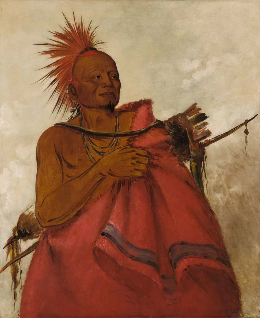 Tcha-tó-ga, Buffle fou, meurtrier de deux hommes blancs - George Catlin