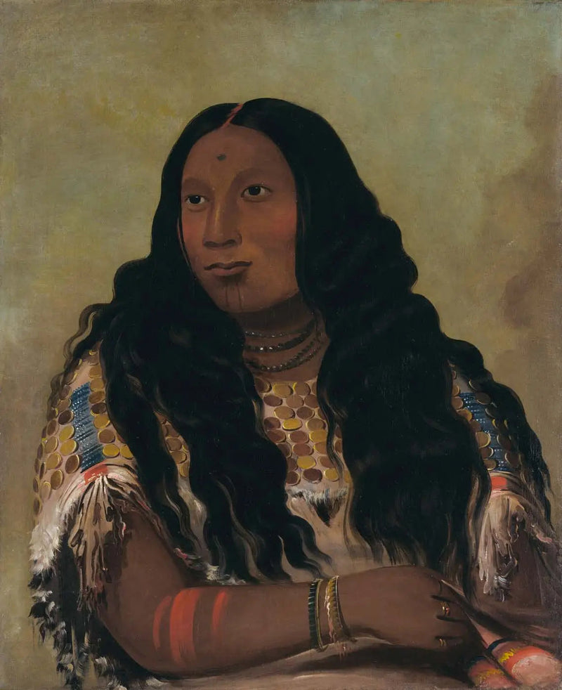 Tchón-su-móns-ka, Sandbank, hustru af handelsmanden François Chardon - George Catlin