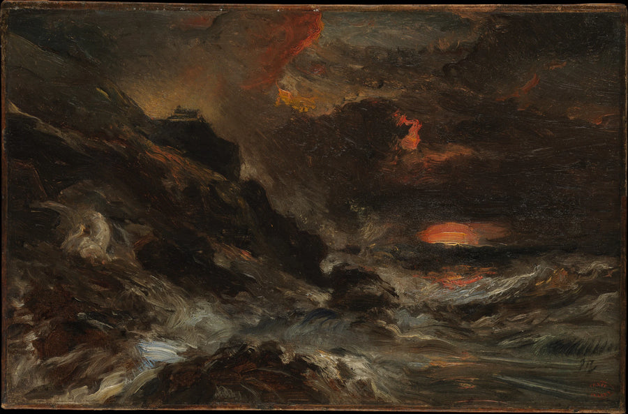 Une tempête au large des côtes normandes - Eugène Isabey
