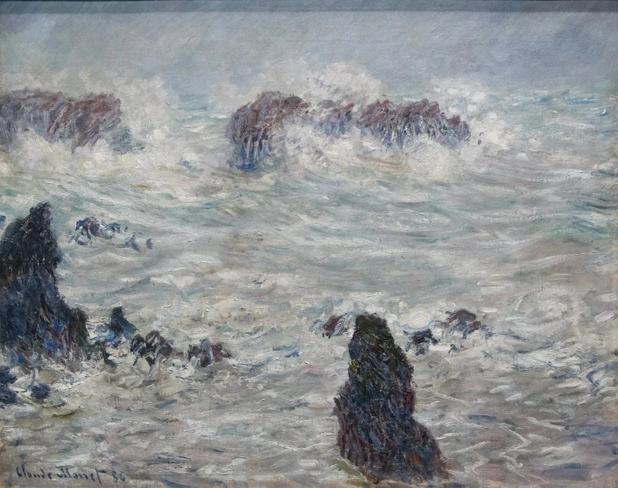 Storm, kysterne ved Belle-Ile - Claude Monet