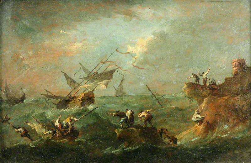 Storm på havet - Francesco Guardi