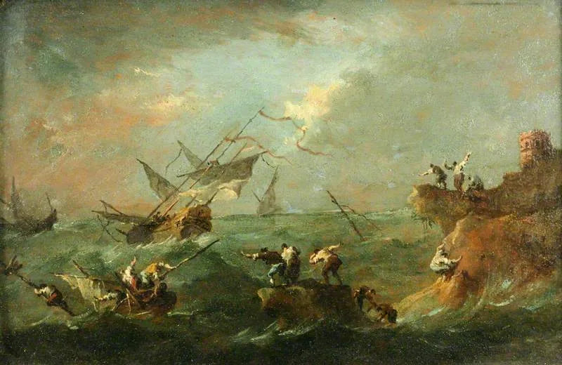 Storm på havet - Francesco Guardi