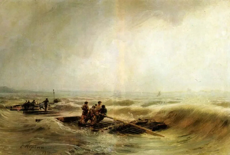 Storm over Volga - Ilya Repin