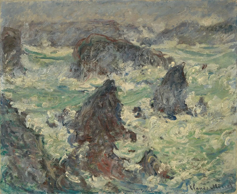 Storm på kysterne af Belle-Île - Claude Monet