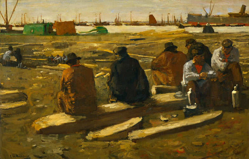 Temps d'arbre sur le chantier de la Van Diemenstraat à Amsterdam - George Hendrik Breitner