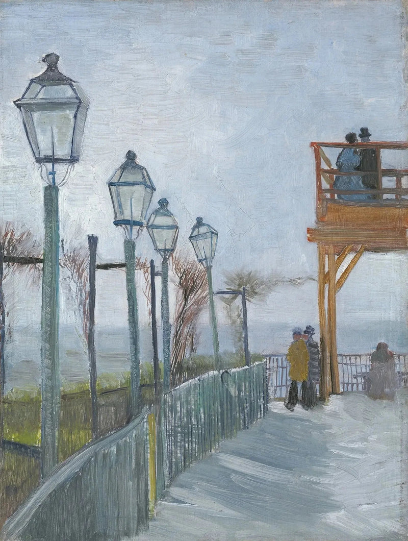 Terrasse og observationsplatform ved Moulin de Blute-Fin, Montmartre - Vincent van Gogh