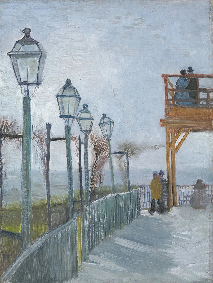 Terrasse og observationsplatform ved Moulin de Blute-Fin, Montmartre - Vincent van Gogh