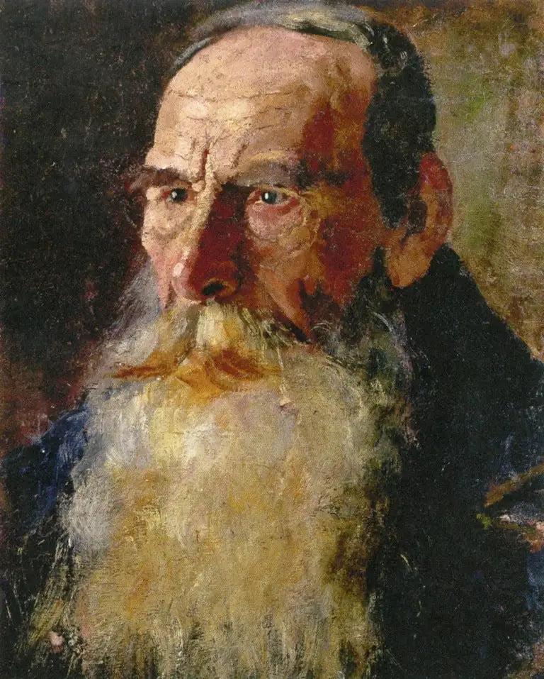 Skægget mandshoved - Edvard Munch