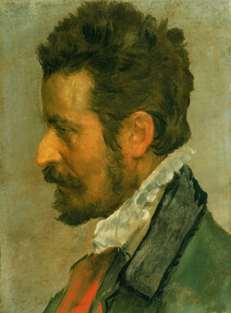 Menneskehoved i profil - Annibale Carracci