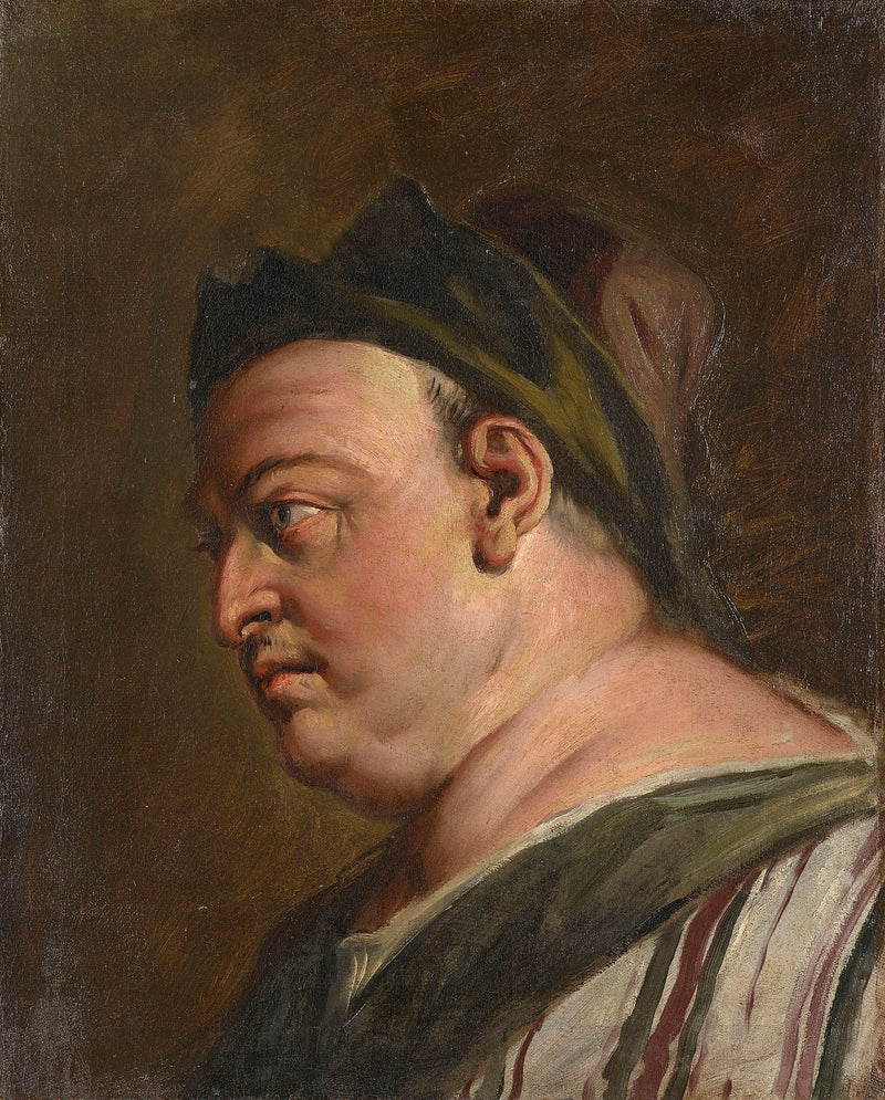 Menneskeface i profil (en intendant?) - Sebastiano Ricci