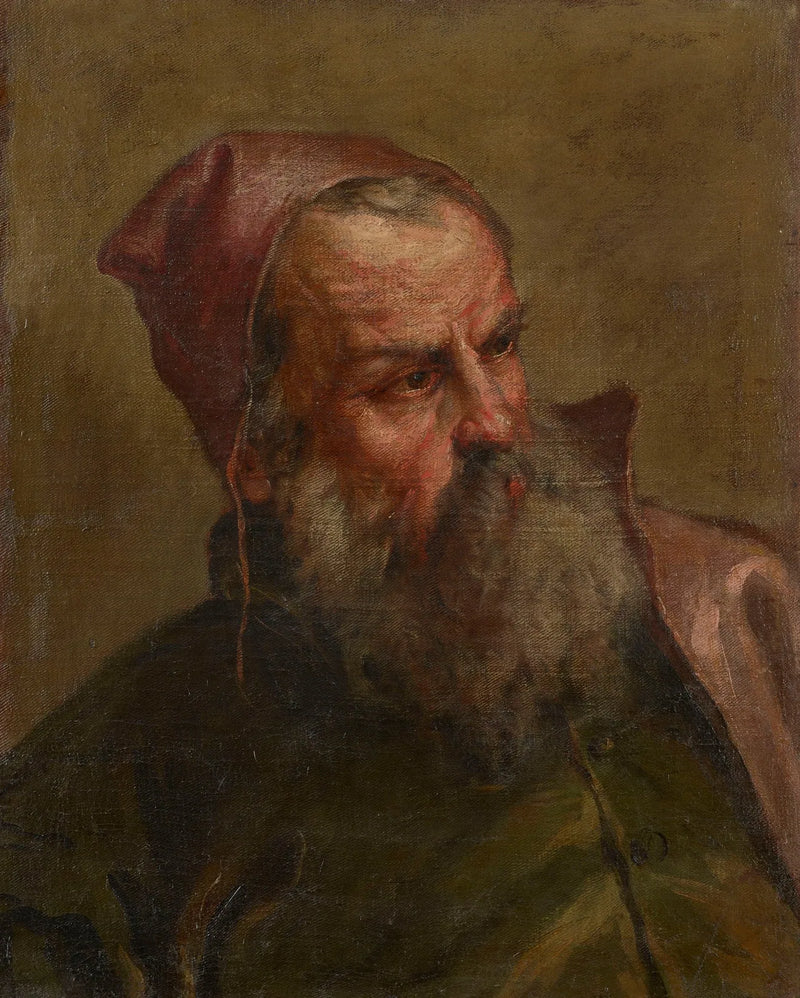 En ældre mands hoved (en skatteopkræver?) - Sebastiano Ricci