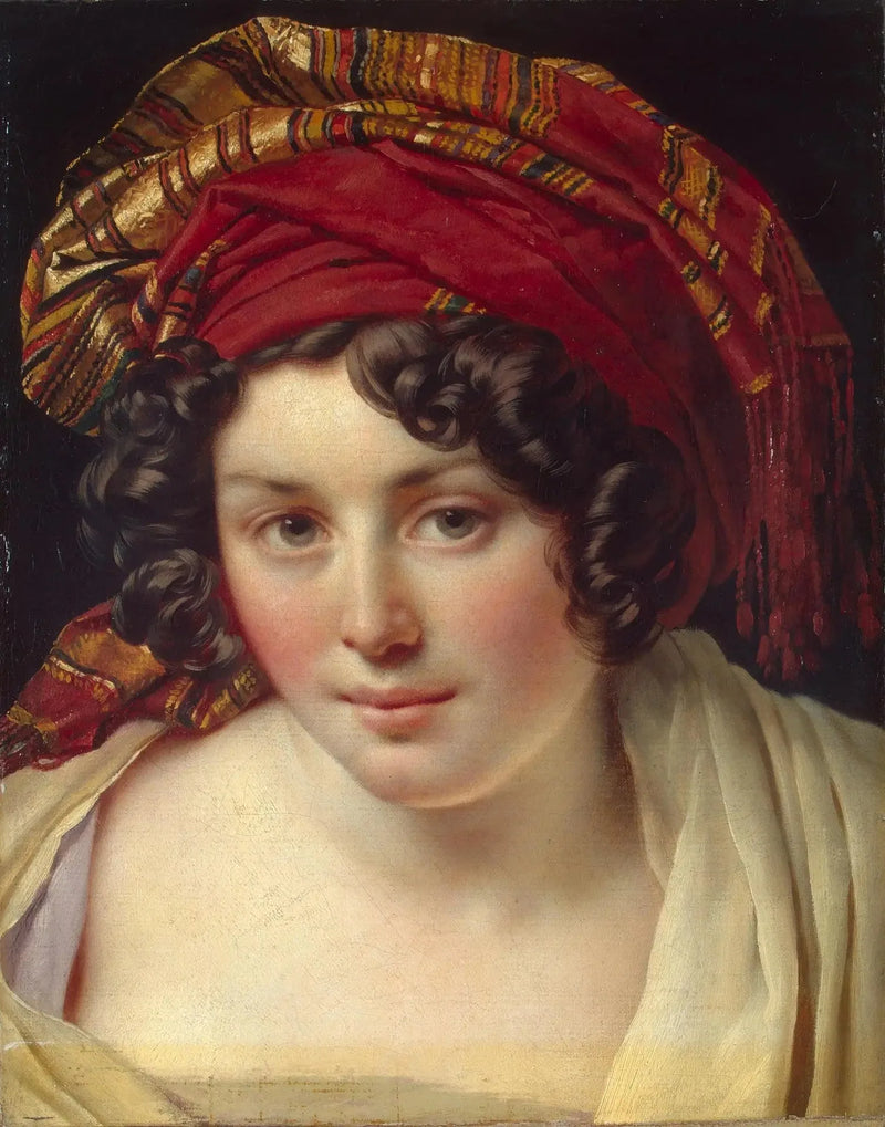 Kvindehoved i turban - Anne-Louis Girodet