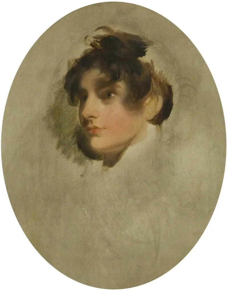 En ung ukendt kvindes hoved - Thomas Lawrence