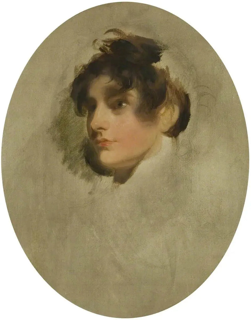 En ung ukendt kvindes hoved - Thomas Lawrence