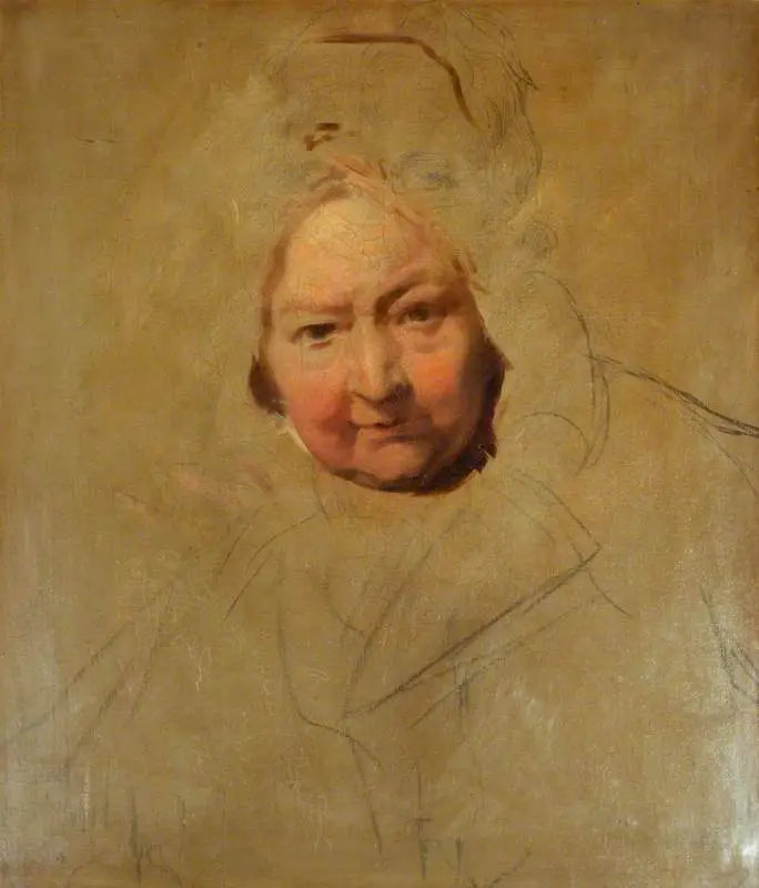En ældgammel dames hoved - Thomas Lawrence