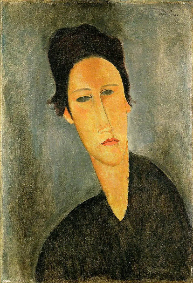 Kvindeansigt (Anna Zborowska) - Amedeo Modigliani