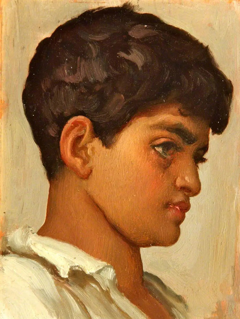 Spansk dreng hoved - Frederic Leighton