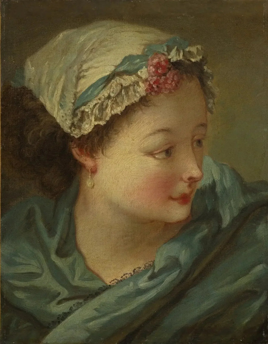 Ung kvindes hoved - François Boucher