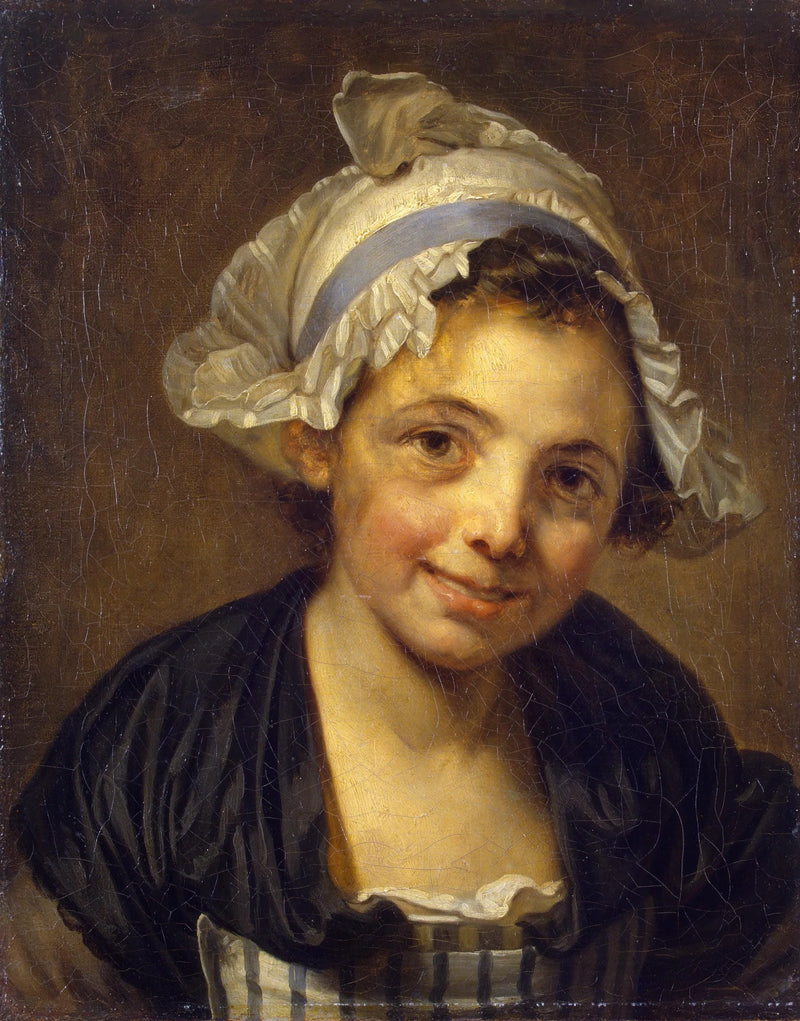 Ung pige med hue - Jean-Baptiste Greuze