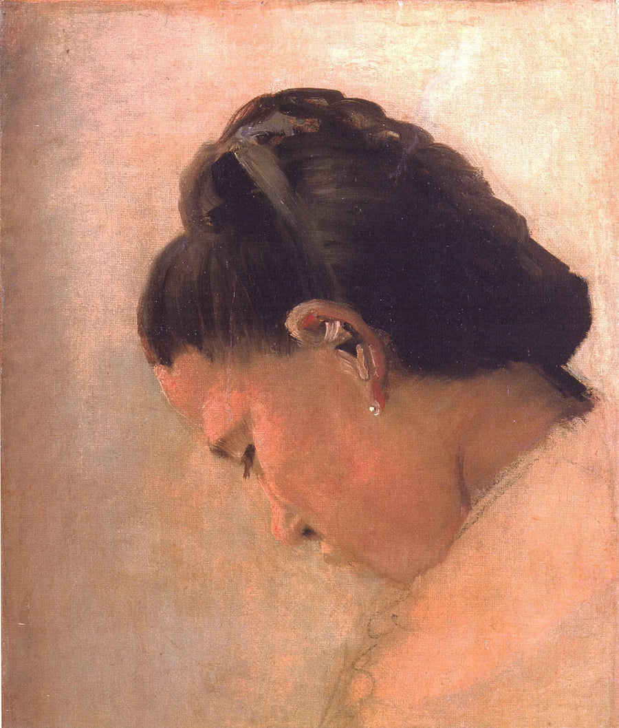 Ung piges hoved - Georges Seurat