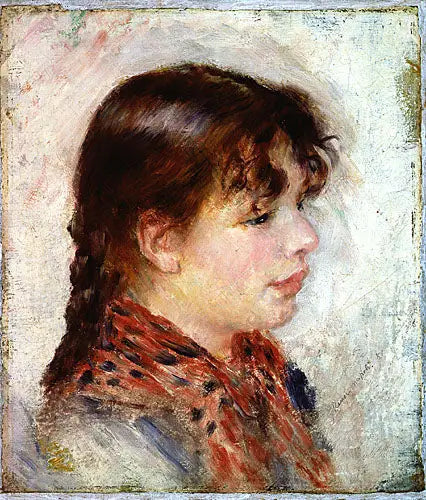 Hoved af ung napolitansk pige - Pierre-Auguste Renoir