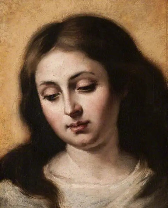 Madonnaens Hoved - Bartolomé Esteban Murillo