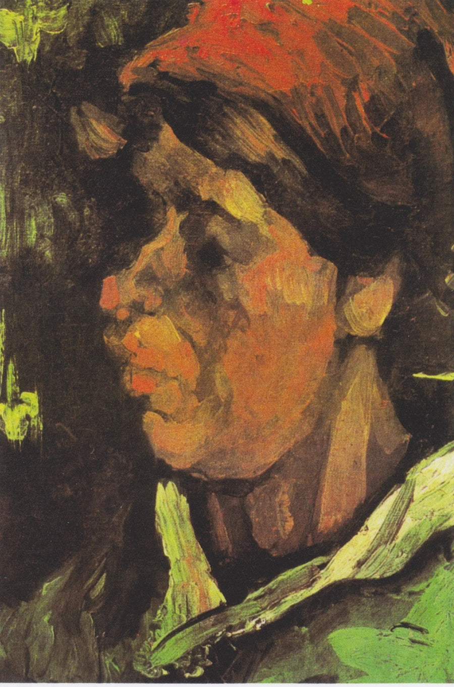 Hoved af hollandsk bondepige - Vincent van Gogh
