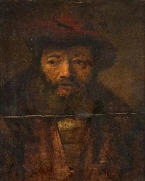 Skægget mandshoved - Rembrandt