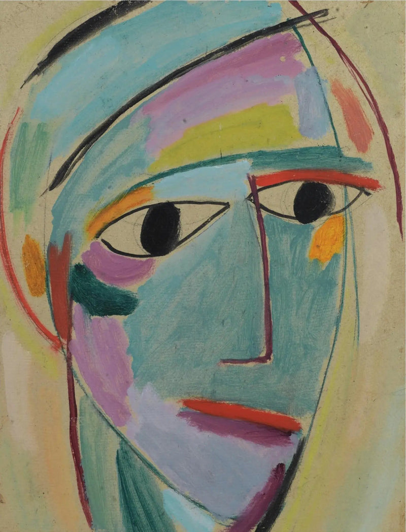 Mystisk hoved: profil i tre fjerdedele - Alexej von Jawlensky