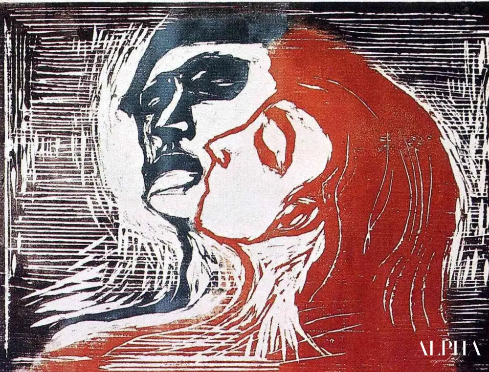 Tête par tête - Edvard Munch - Reproductions de tableaux et peintures haut de gamme