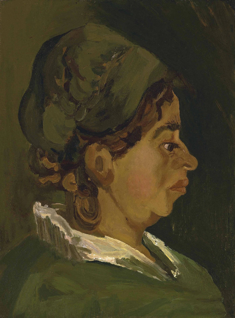 Bondekvindehoved: højre profil - Vincent van Gogh