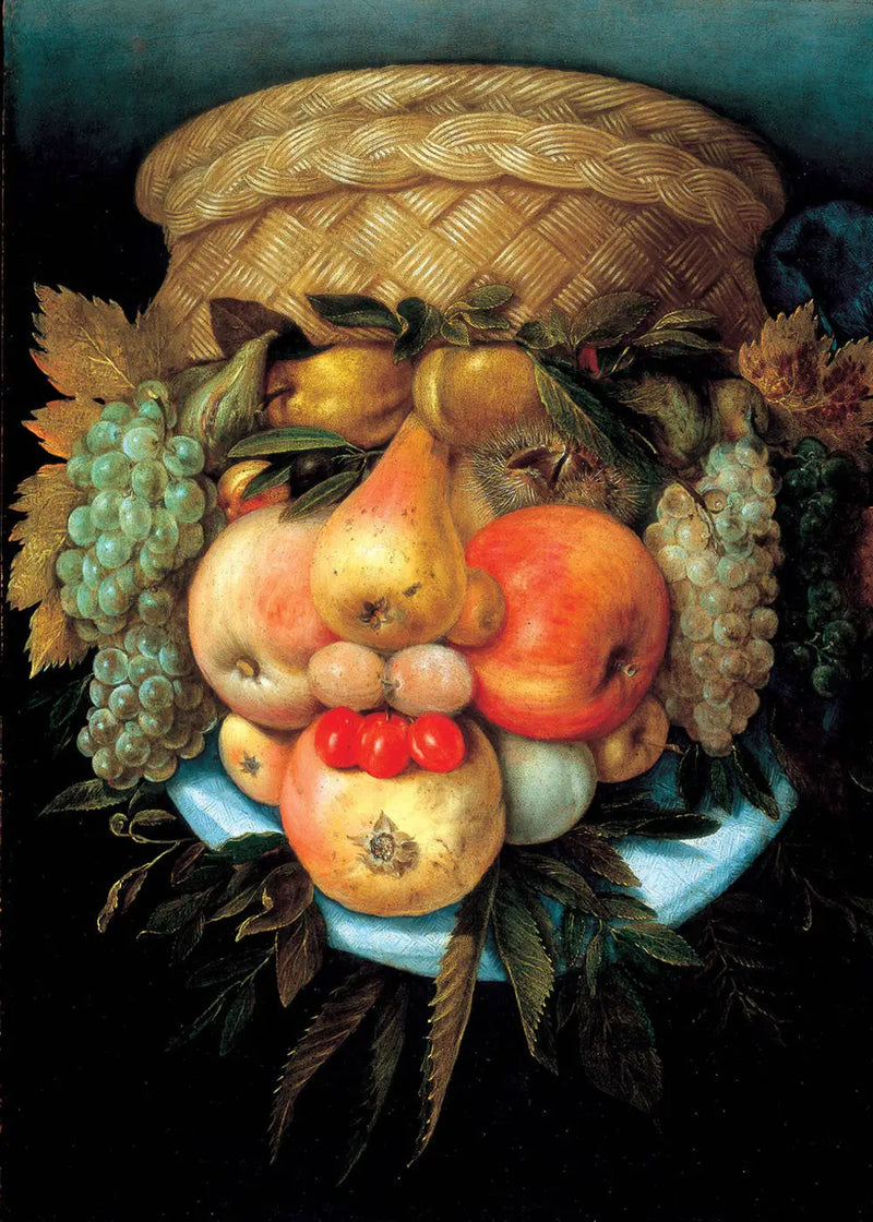 Reversibel hoved med frugtkurv - Giuseppe Arcimboldo