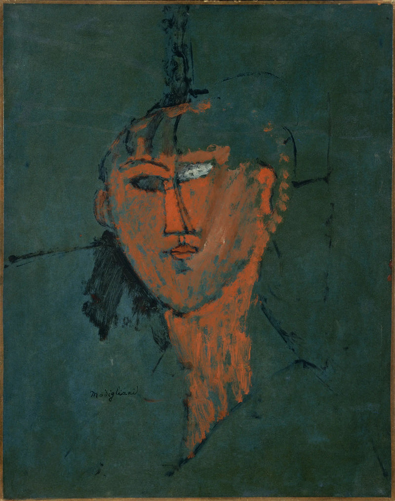Rød hoved - Amedeo Modigliani