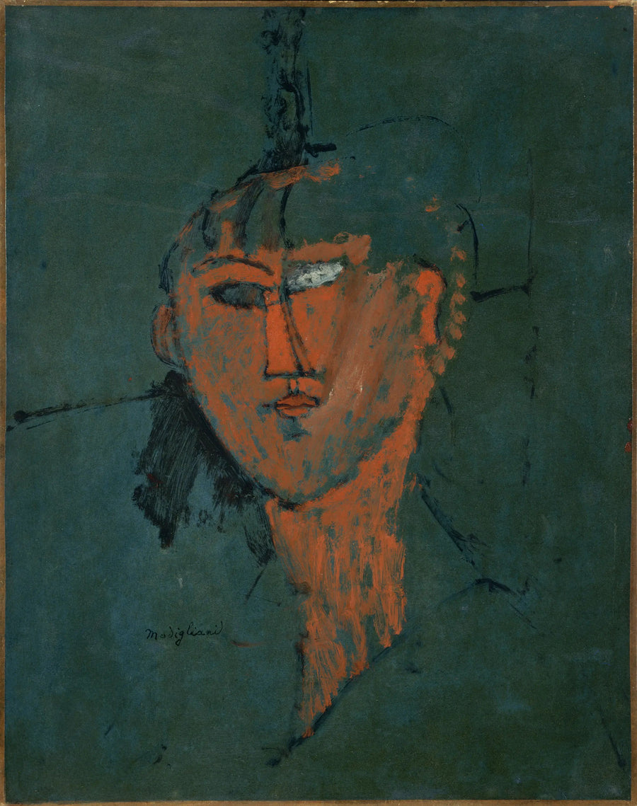 Rød hoved - Amedeo Modigliani