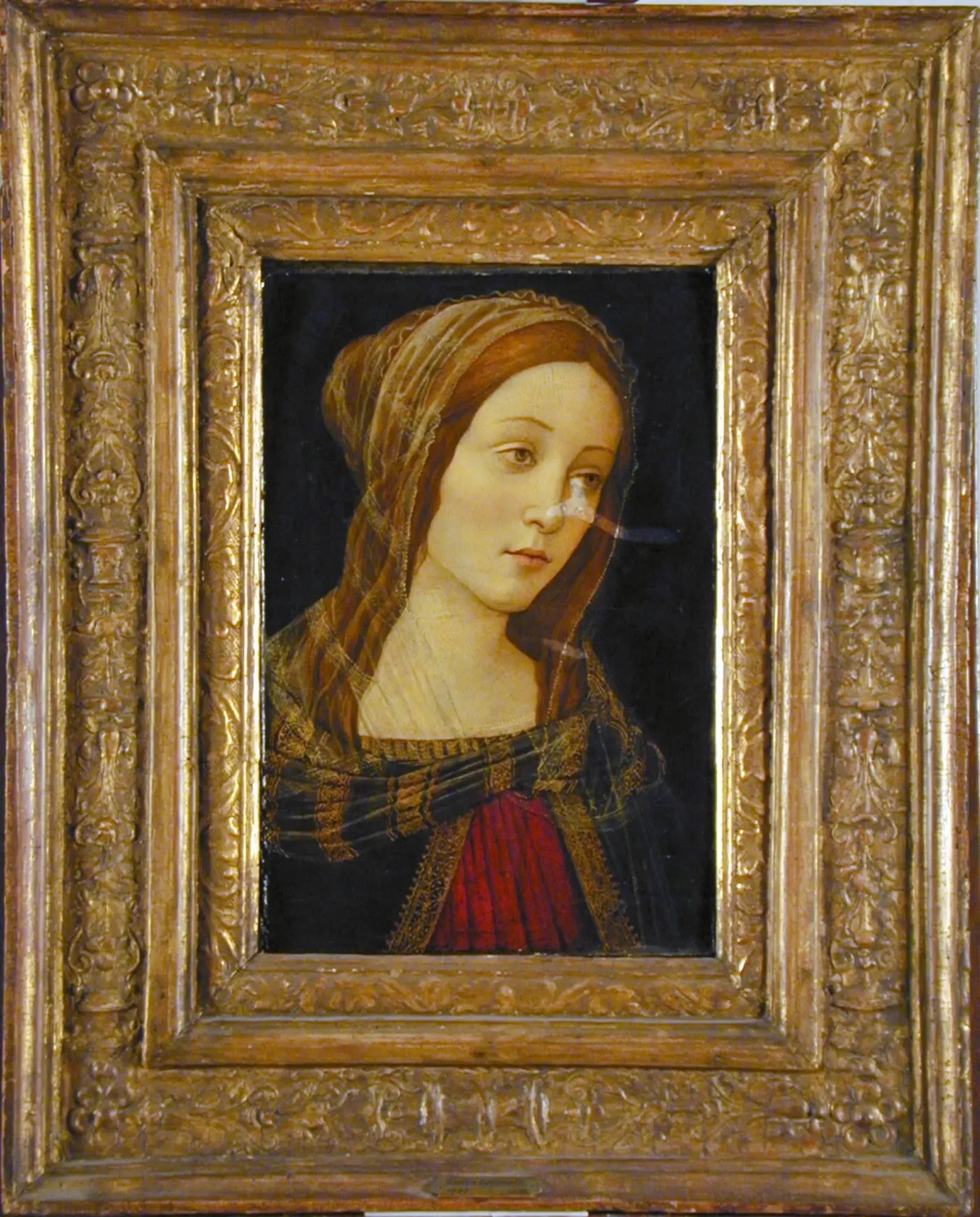 Tête d’une sainte de Sandro Botticelli, Detroit Institute of Arts – reproduction peinture à l’huile sur toile