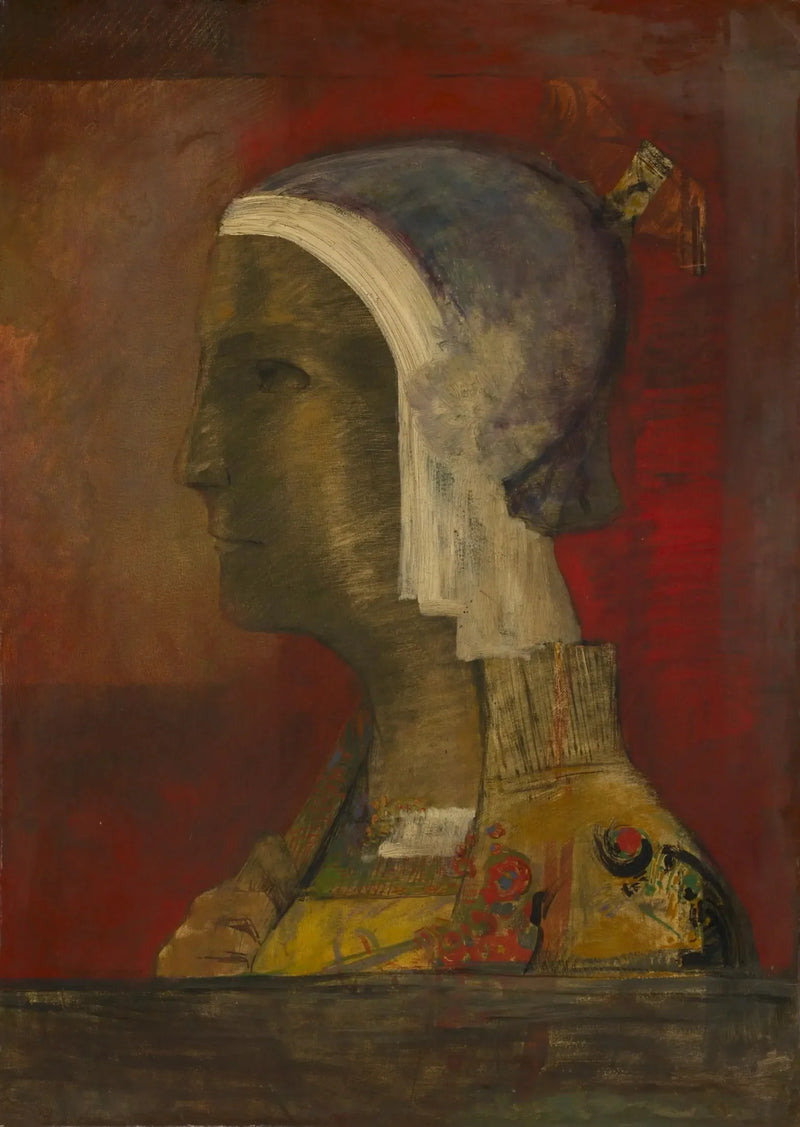 Symbolsk hoved - Odilon Redon