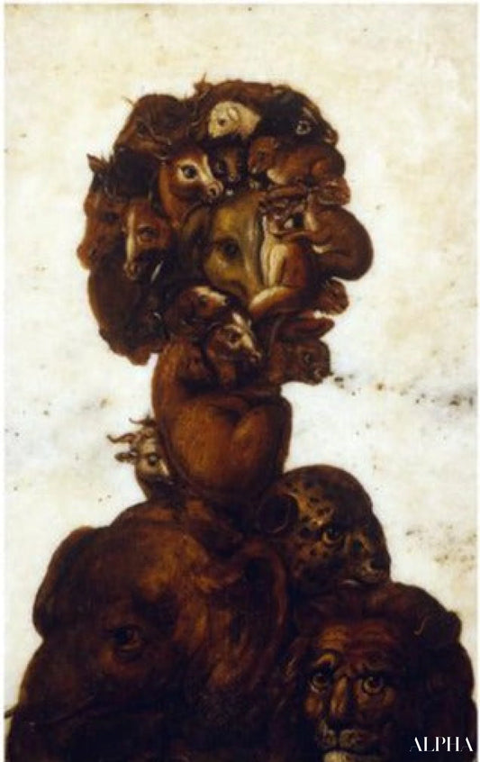 Têtes anthropomorphes représentant l'un des quatre éléments - Terre - Arcimboldo - Reproductions de tableaux et peintures haut de gamme