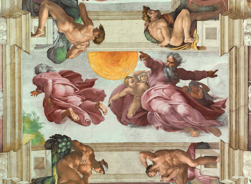 La Création du soleil, de la lune et des plantes - Michel-Ange