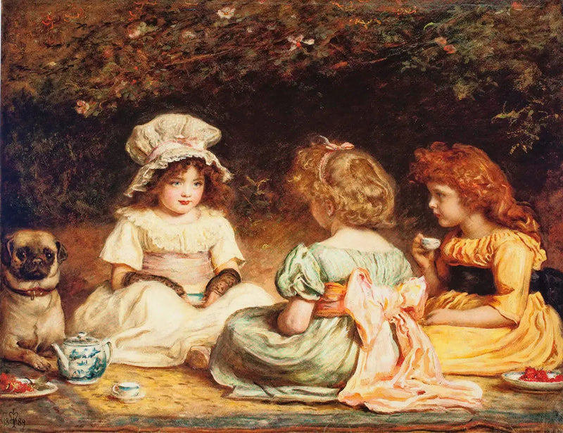 Eftermiddags te eller De sladder - John Everett Millais