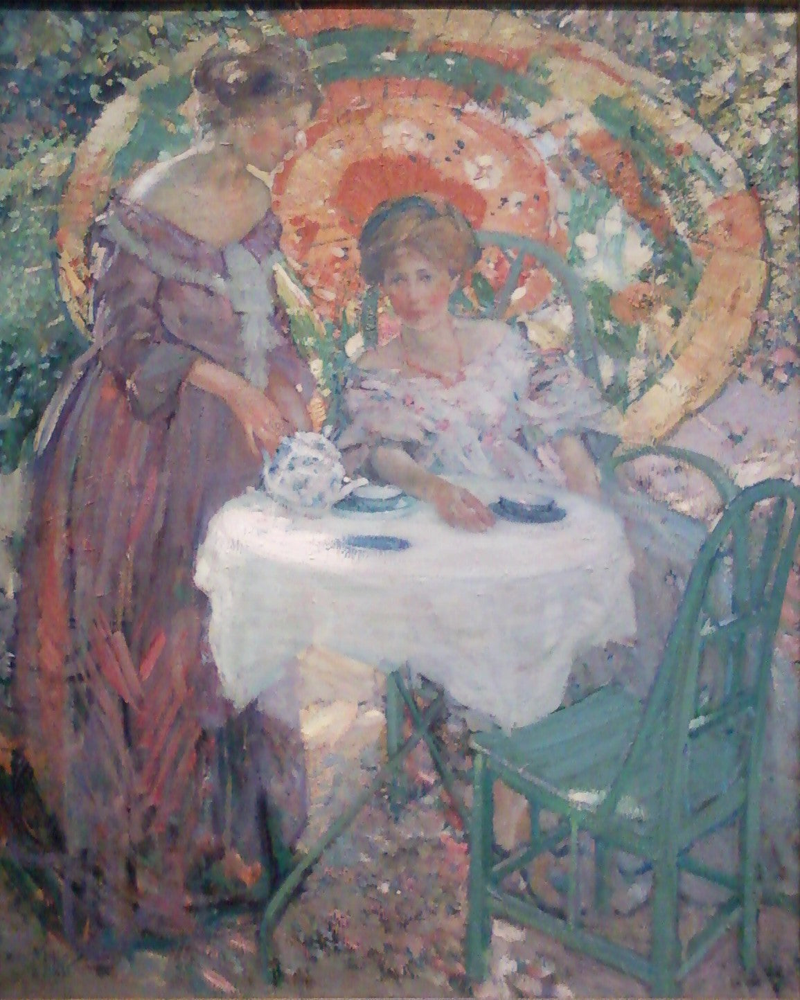 Thé de l'après-midi - Richard Edward Miller image 1 reproduction de peinture à l’huile