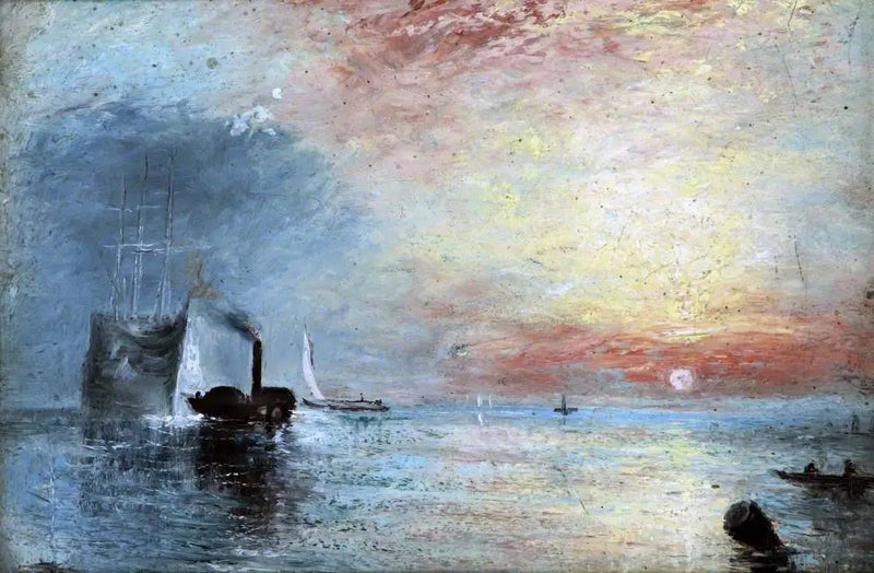 Den kæmpende Temeraire trukket til sin sidste kaj for at blive brudt op, 1838 - J. M. W. Turner
