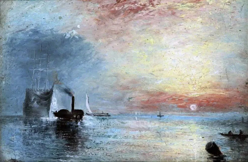Den kæmpende Temeraire trukket til sin sidste kaj for at blive brudt op, 1838 - J. M. W. Turner