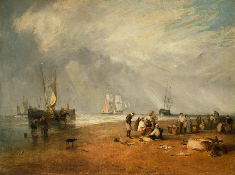 Fiskemarkedet ved Hastings Strand - J. M. W. Turner