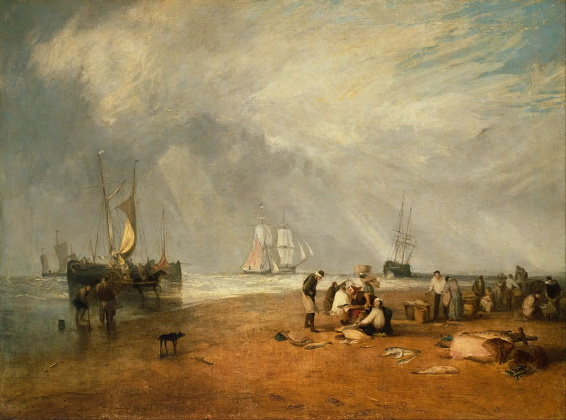 Fiskemarkedet ved Hastings Strand - J. M. W. Turner