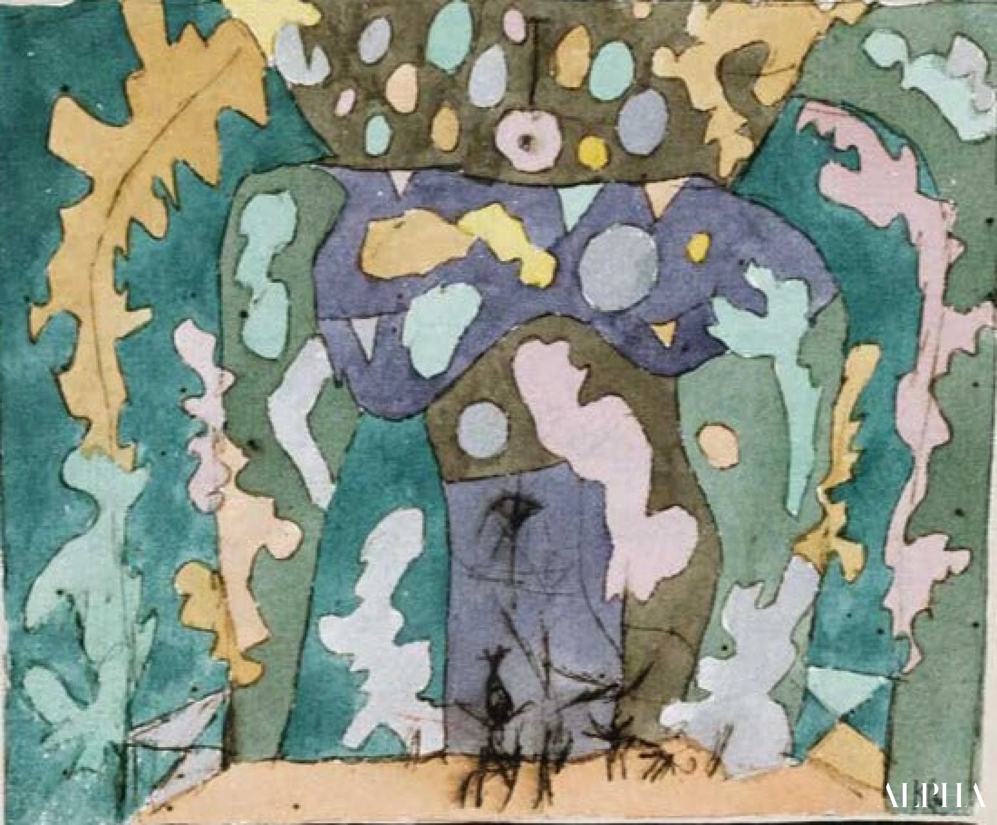 Teater, 1916 - Paul Klee - Reproduktioner af malerier og højkvalitets malerier