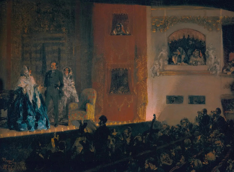 teateret Gymnase i Paris - Adolph von Menzel