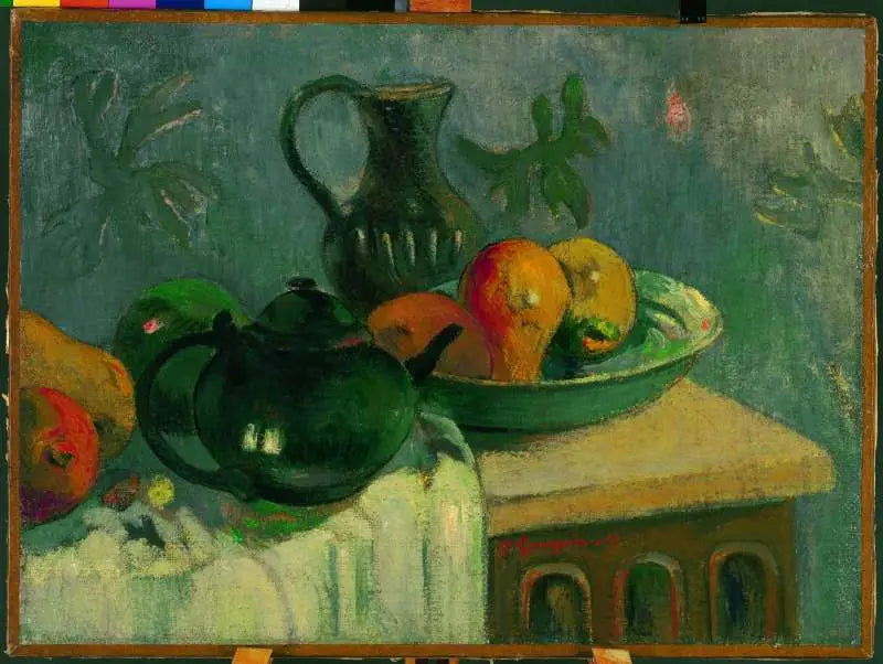 Teapot, kande og frugter - Paul Gauguin