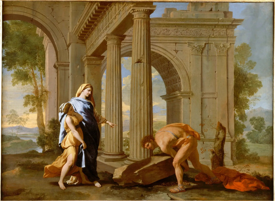 Thésée genfinder sin fars sværd - Nicolas Poussin