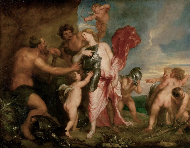 Thétis modtager fra Hefaistos våbnene til Achilleus - Antoine van Dyck